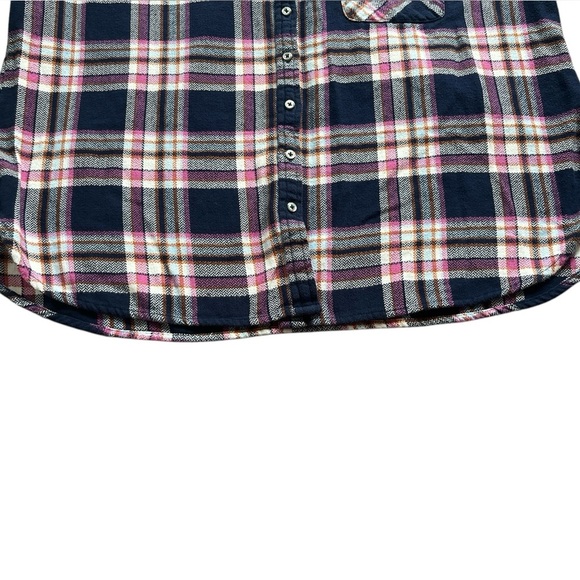 Vineyard Vines Ladies Relaxed Fit Navy and Pink Flannel Size 18 - Picture 4 of 7